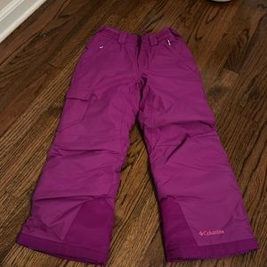 Purple Columbia snow/ski pants size 7/8